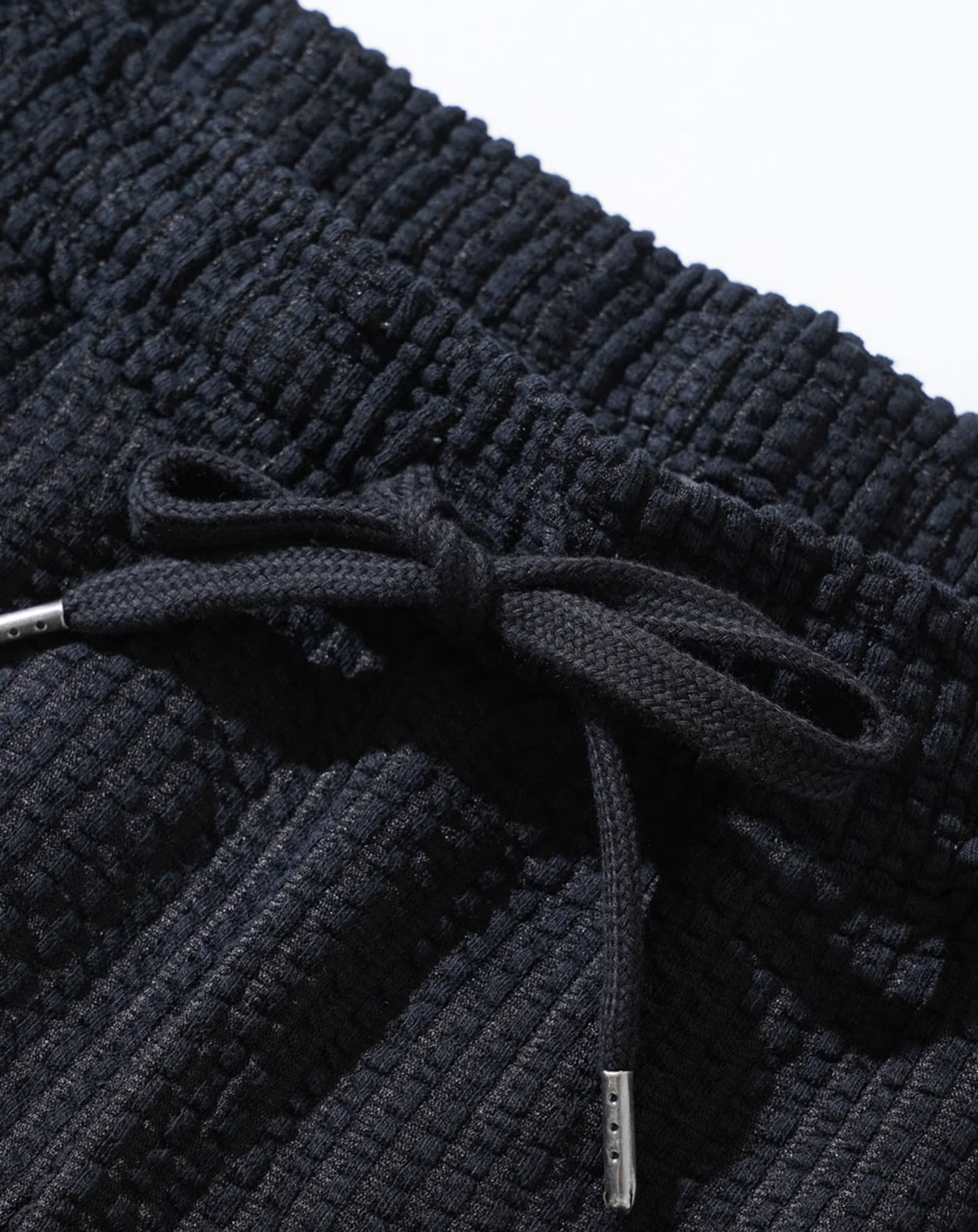 夏服セットアップ フクレストライプ襟ワイヤー入りスキッパー半袖ポロシャツ×ハーフパンツ