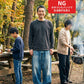 バーベキュー（BBQ）40代50代の服装3点メンズコーデセット グレーパーカー×黒クルーネックTシャツ×カーキスキニーチノパンツ