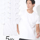 厚手 Tシャツ メンズ 半袖 5枚セット おしゃれ ブランド 人気 おすすめ 無地 コーデ 白Tシャツ×5