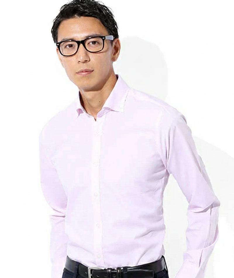 スマートカジュアルデート服3点コーデセット グレー千鳥格子チェックテーラードジャケット×ピンク形態安定長袖ワイシャツ×ネイビーウィンドウペンチェックパンツ biz