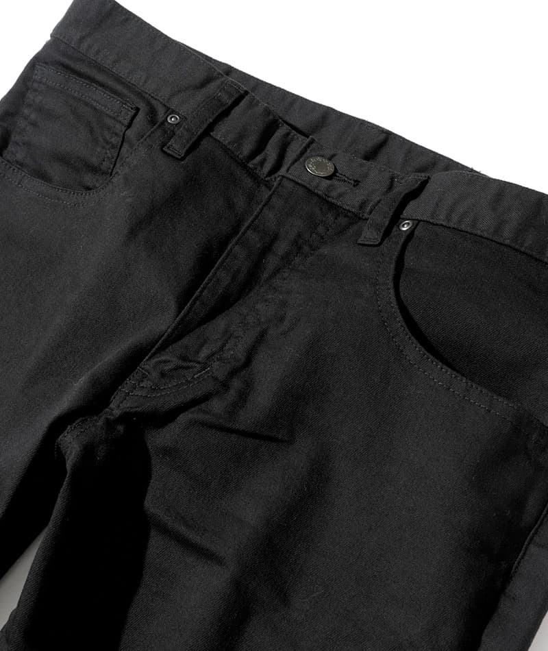 40代メンズ3点コーデセット ストレッチデニムテーラードジャケット×白厚手半袖Tシャツ×黒ストレッチスリムチノパンツ biz