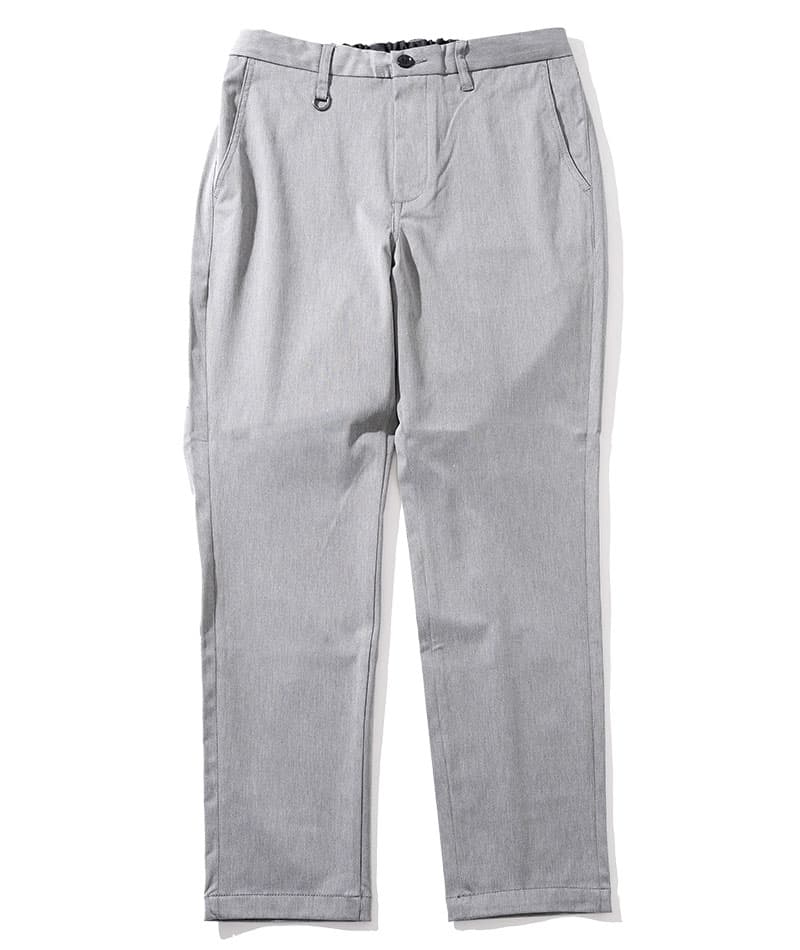 ジャケパン3点コーデセット ネイビーウォッシャブルテーラードジャケット×デニム長袖シャツ×グレーテーパードスラックス biz