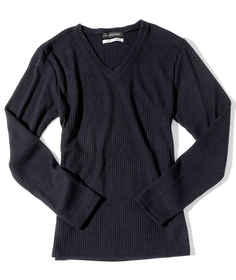 40代メンズ3点コーデセット ネイビーテーラードジャケット×ネイビーVネックニット×黒ストレッチスリムチノパンツ biz