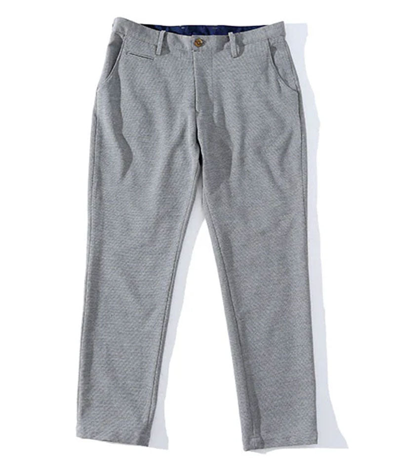 セットアップ3点コーデセット グレーストレッチテーラードジャケット×白長袖カットソー×グレーアンクルパンツ biz