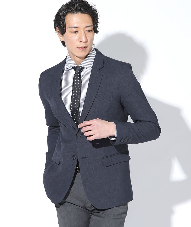 メンズジャケットセット（ネイビー、グレー） オフィスカジュアル スマートカジュアル メンズ 男性 春 秋 20代 後半