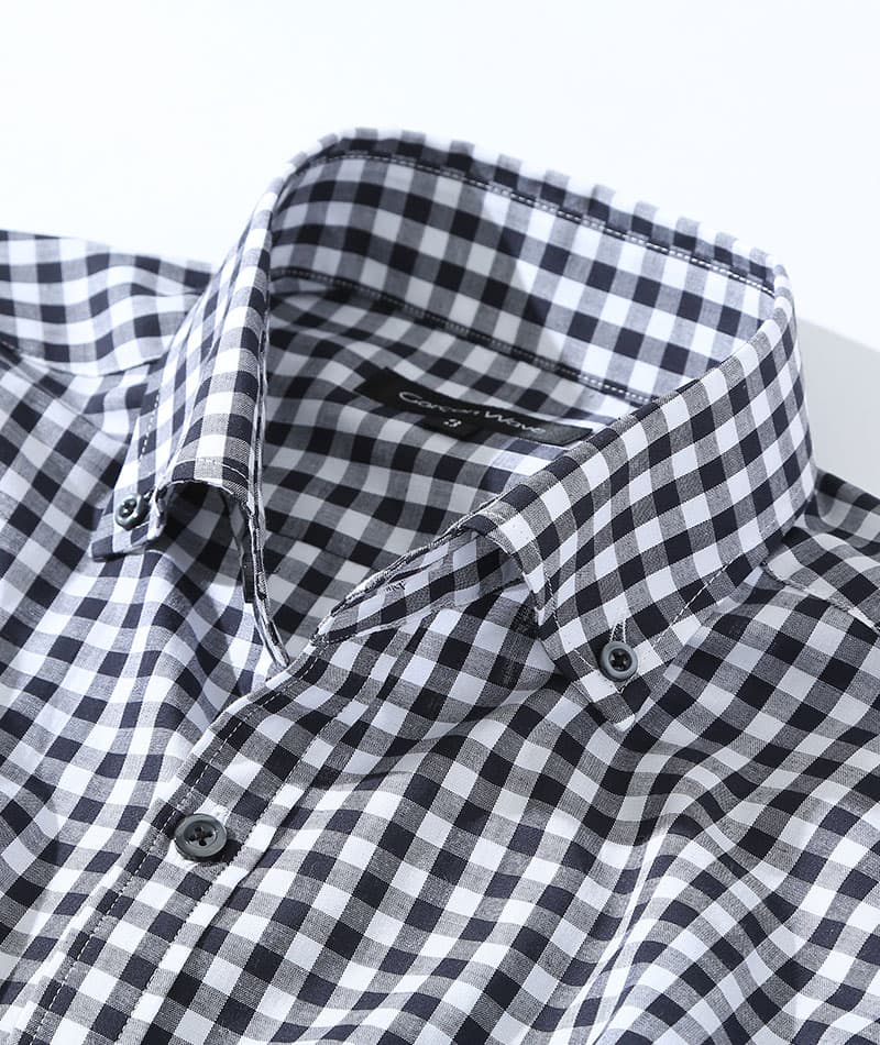 ジャケパン3点コーデセット ネイビーテーラードジャケット×ギンガムチェックシャツ×ベージュチノパン 日本製 biz