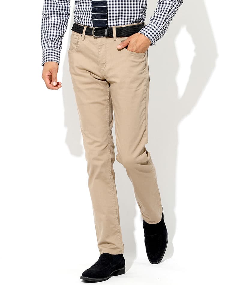 ジャケパン3点コーデセット ネイビーテーラードジャケット×ギンガムチェックシャツ×ベージュチノパン 日本製 biz