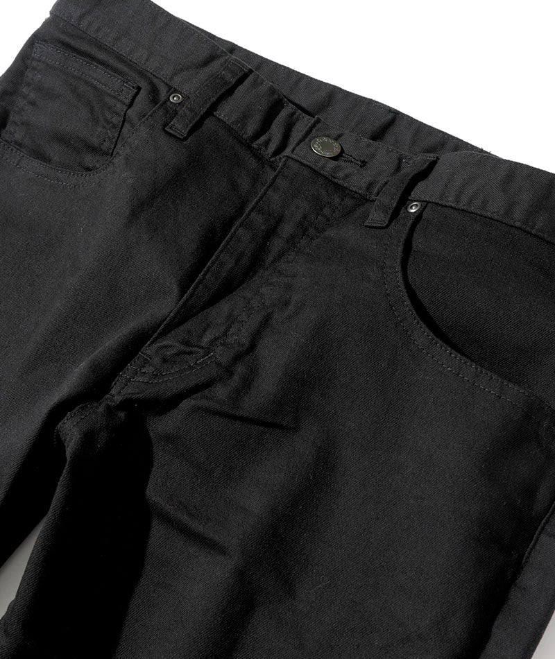 体型カバー・ストレッチ3点コーデセット ネイビーストレッチジャケット×白長袖Tシャツ×黒ストレッチチノパン biz