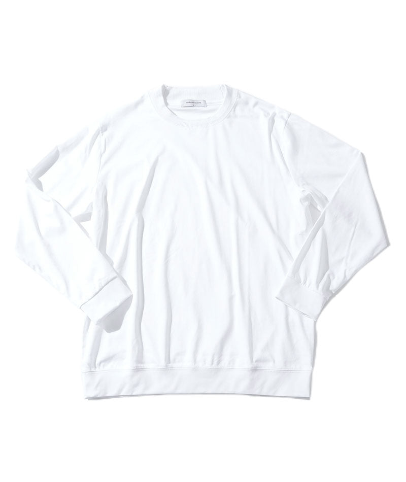 体型カバー・ストレッチ3点コーデセット ネイビーストレッチジャケット×白長袖Tシャツ×黒ストレッチチノパン biz