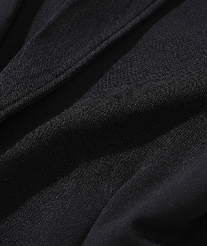 スリムカットテーラードジャケット×杢テレコ長袖VネックTシャツ　2枚セット