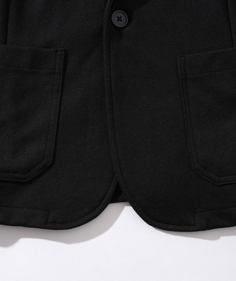 スリムカットテーラードジャケット×杢テレコ長袖VネックTシャツ　2枚セット
