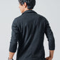 2枚セット メンズ 7分袖カットテーラードジャケット×ランダムテレコ半袖VネックTシャツ　