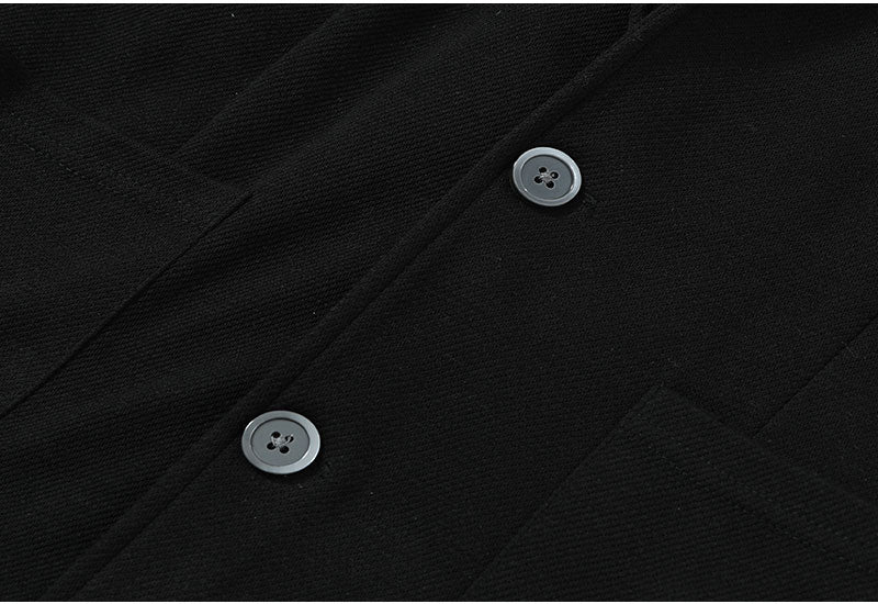 カルゼ織りテーラードジャケット×杢デザインテレコカットソー 2点セット