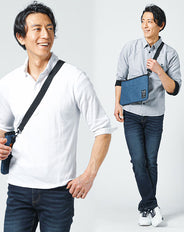 連休に着る服メンズ3点コーデセット グレーリブデザイン7分袖シャツ×白スリム7分袖ポロシャツ×スリムストレッチデニムパンツ