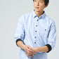鎌倉デート服メンズ3点コーデセット ブルーリブ付き7分袖シャツ×黒麻混半袖シャツ・ボーダーTシャツ×白スキニーストレッチパンツ