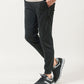 普段着スポーツファッション服メンズ3点コーデセット ベージュ5分袖プルパーカー×黒半袖Tシャツ×黒スウェットジョガーパンツ