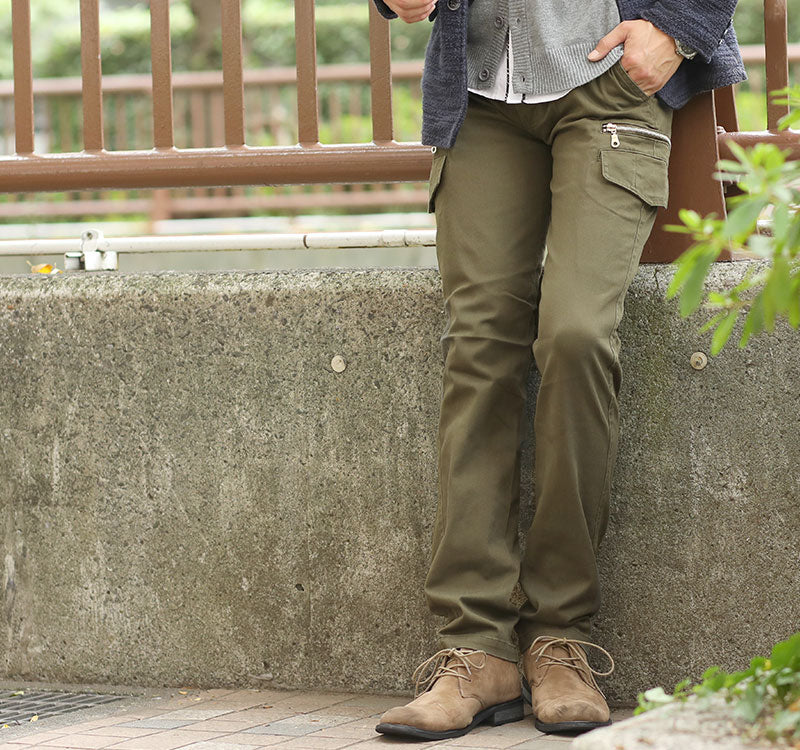 ☆アウターセット☆黒ニット×白Tシャツ×オリーブパンツ3点コーデセット