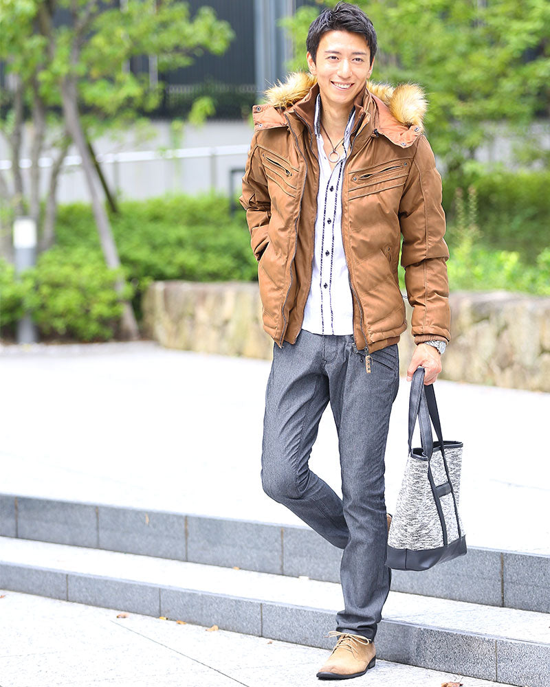 ★セット買い★中綿ジャケット×ニット×シャツの3点セット　A43