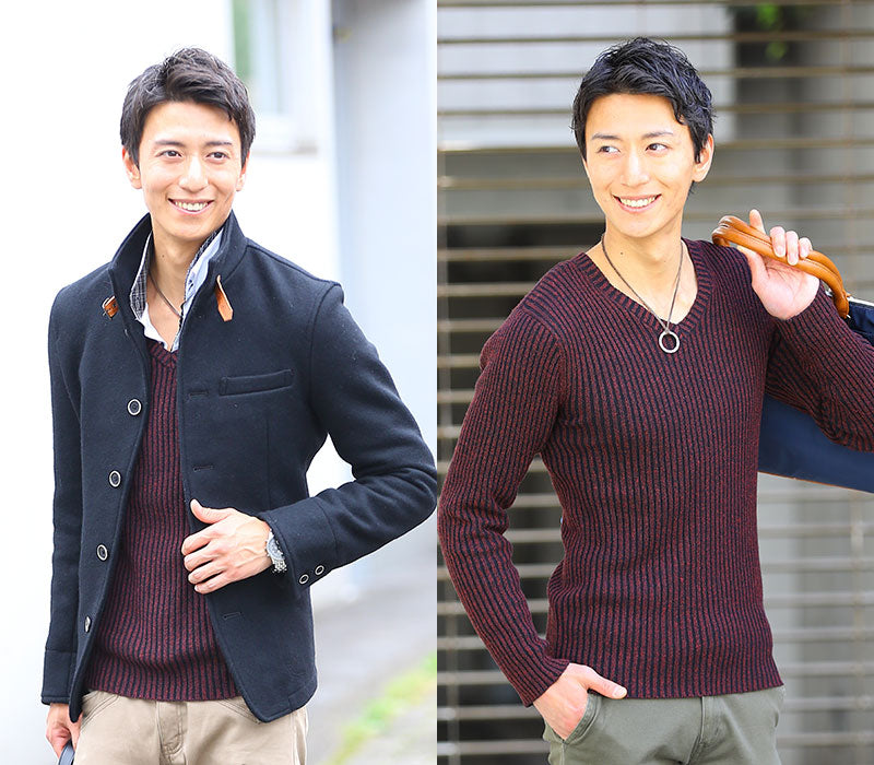 トータル3点コーディネート 40代メンズ夏服全身3点コーデセット ネイビー7分袖シャツ×白半袖T