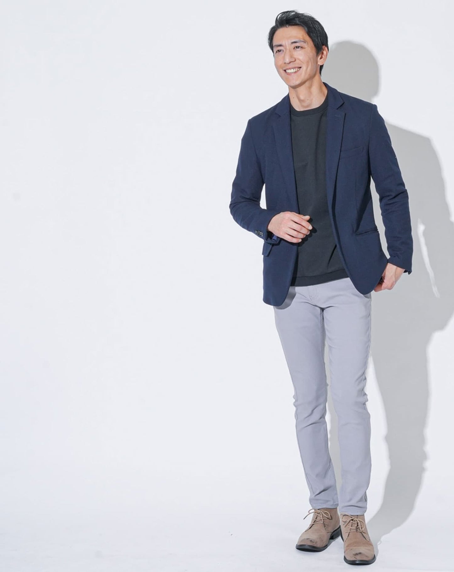 シルケット加工クルーネックトレーナー