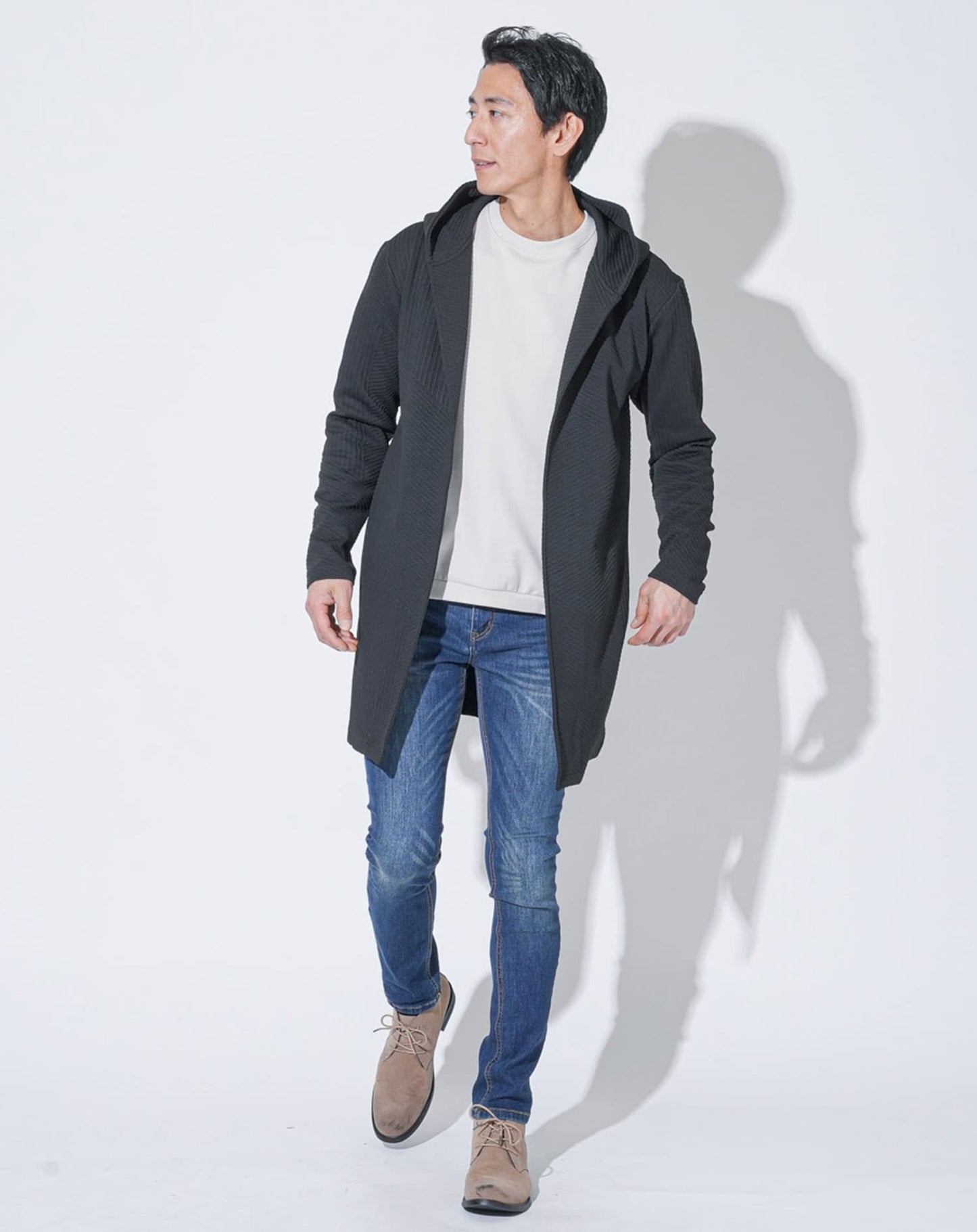 シルケット加工クルーネックトレーナー