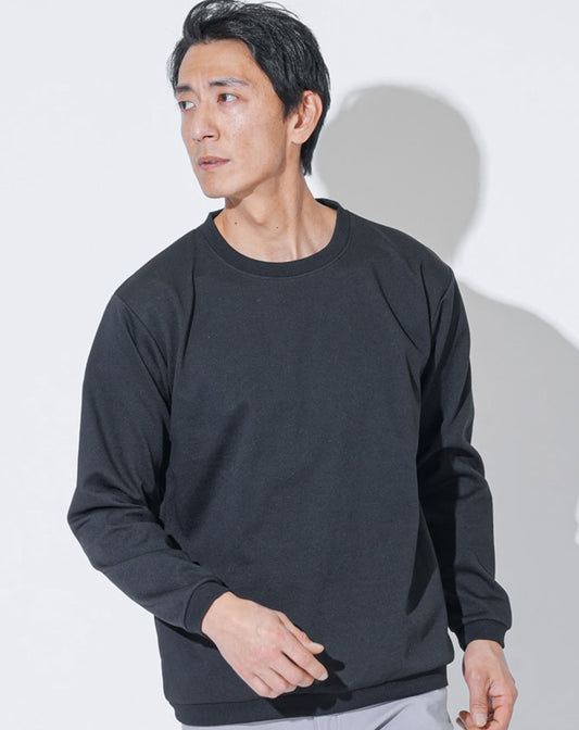 シルケット加工クルーネックトレーナー