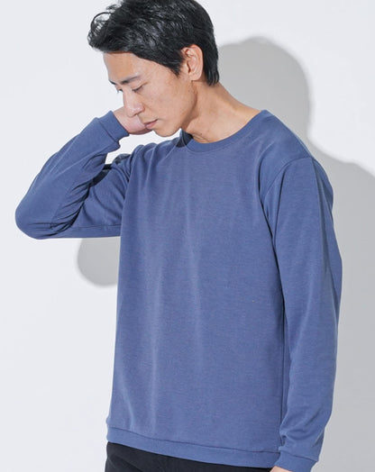 シルケット加工クルーネックトレーナー