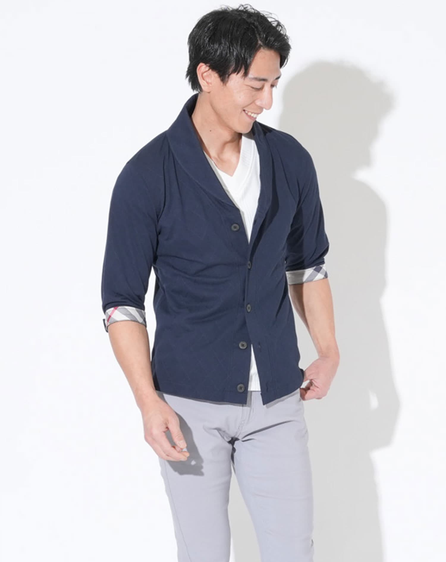 涼しくひんやりクールマックスショールカラー7分袖ジャケット