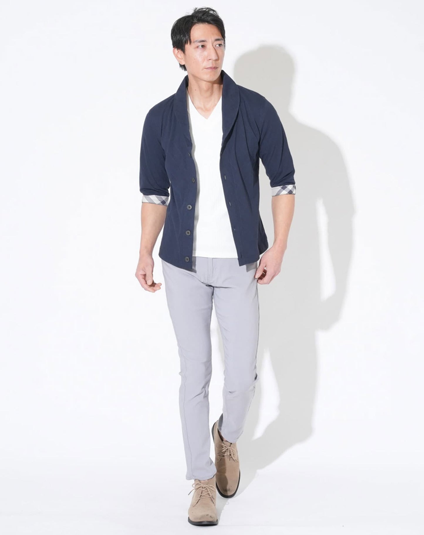 涼しくひんやりクールマックスショールカラー7分袖ジャケット