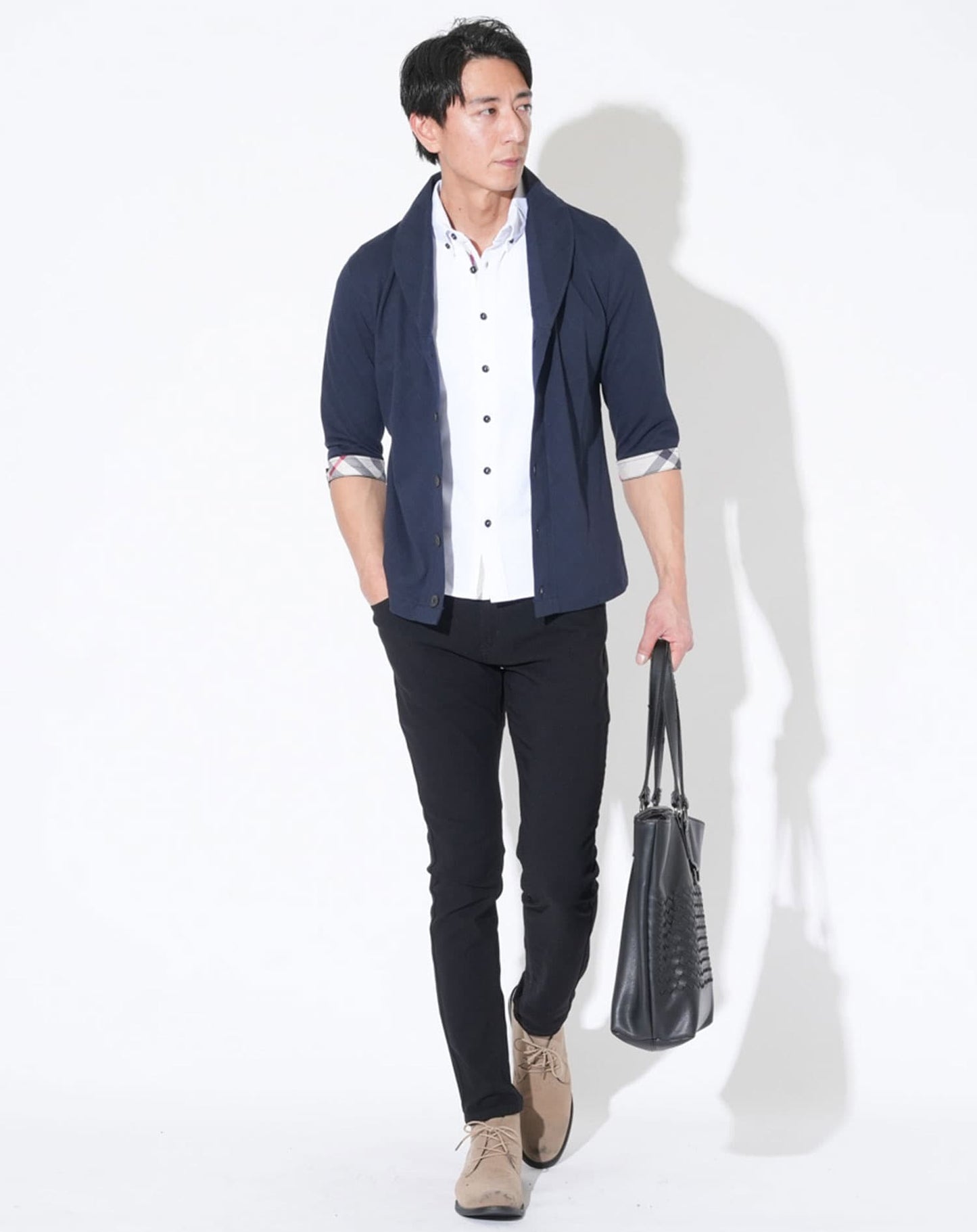 涼しくひんやりクールマックスショールカラー7分袖ジャケット