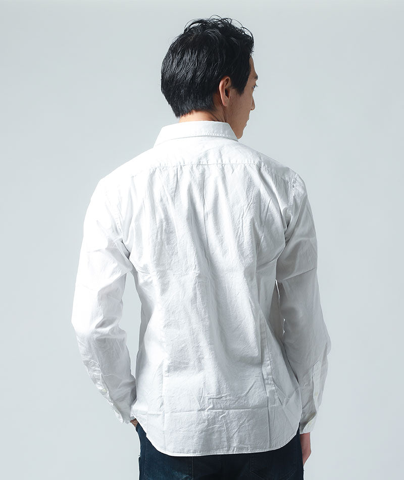ナノファイン制菌加工日本製長袖ブロードシャツ