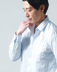 ナノファイン制菌加工日本製長袖ブロードシャツ