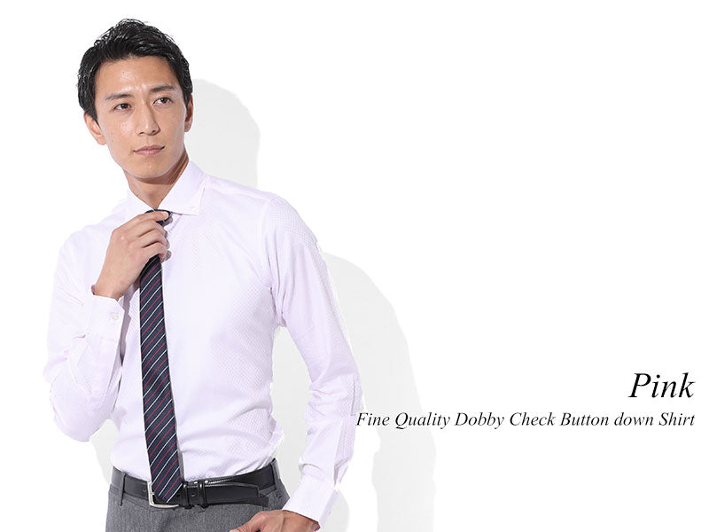 ファインクオリティドビーチェックビジネスカジュアルボタンダウンシャツ 日本製