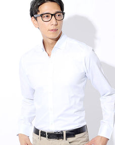 ファインクオリティドビーチェックビジネスカジュアルボタンダウン長袖スリムシャツ 日本製