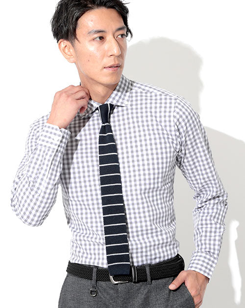 カラーギンガムチェックボタンダウンビジネスカジュアルシャツ 日本製 Designed by Bizfront in TOKYO