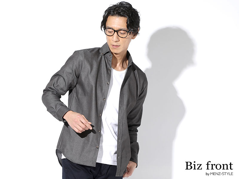 日本製 デニム シャツ ワイシャツ ドレスシャツ カッターシャツ