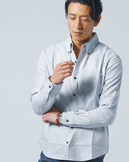 オックスフォードボタンダウン長袖日本製シャツ