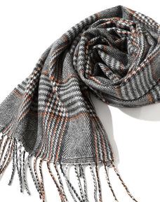 グレンチェックマフラー 日本製