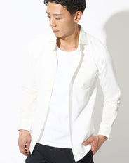 日本製 ファインクオリティドライタッチストレッチ長袖スリムシャツ Biz