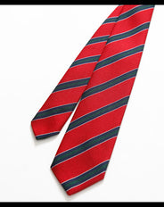 日本製 レジメンタル・ペンシルストライプスリムネクタイ Biz