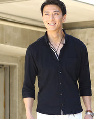 クールマックス素材ドライ加工ボタンダウンシャツ
