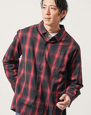 ウエスタン長袖チェックシャツ