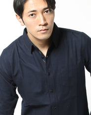 前立てデザインサーモライト素材シャツ