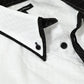 シャドーチェック２枚襟デザインストライプアクセントシャツ