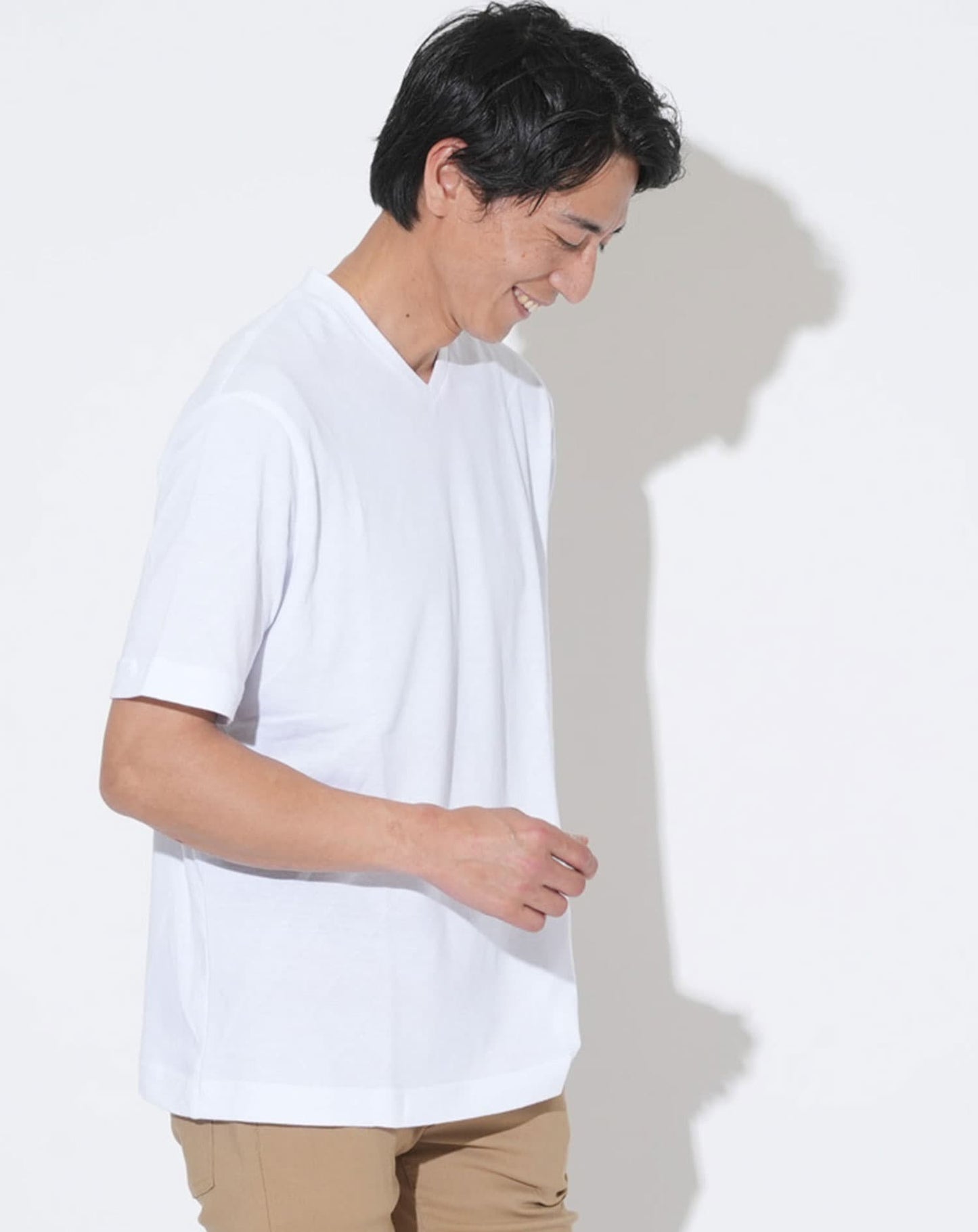 ジャケット専用インナークールマックスVネック半袖Tシャツ