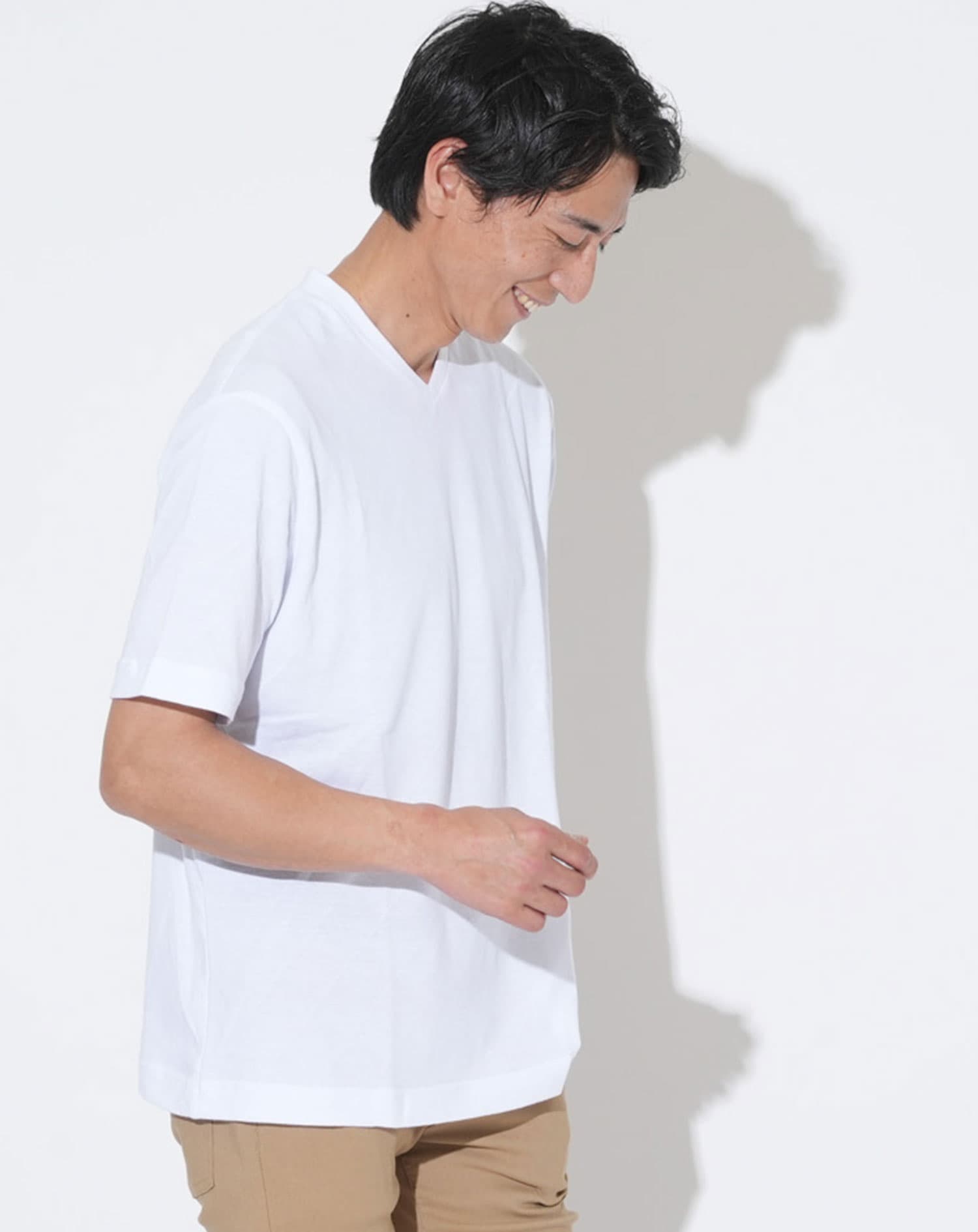 ジャケット専用インナークールマックスVネック半袖Tシャツ