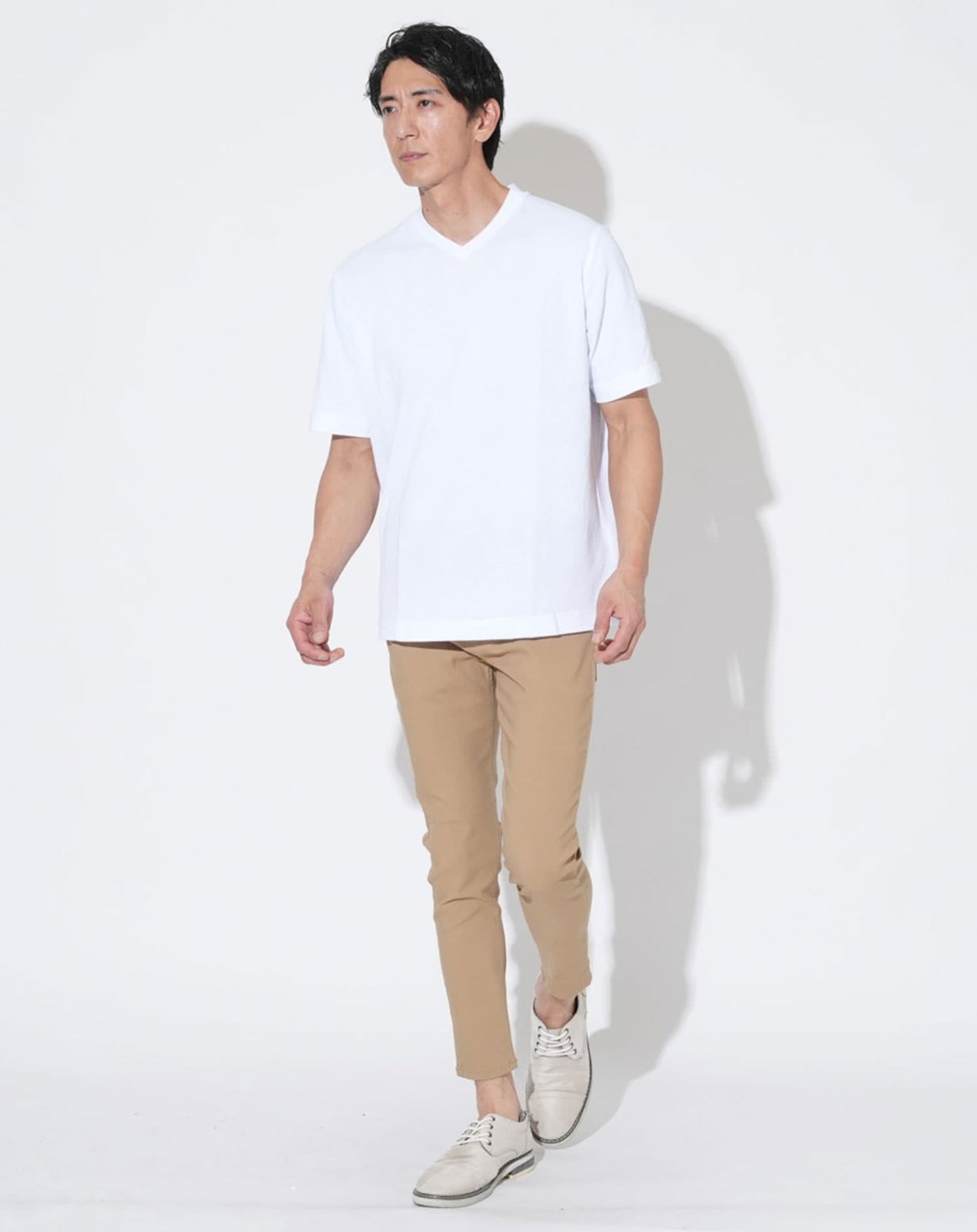 ジャケット専用インナークールマックスVネック半袖Tシャツ