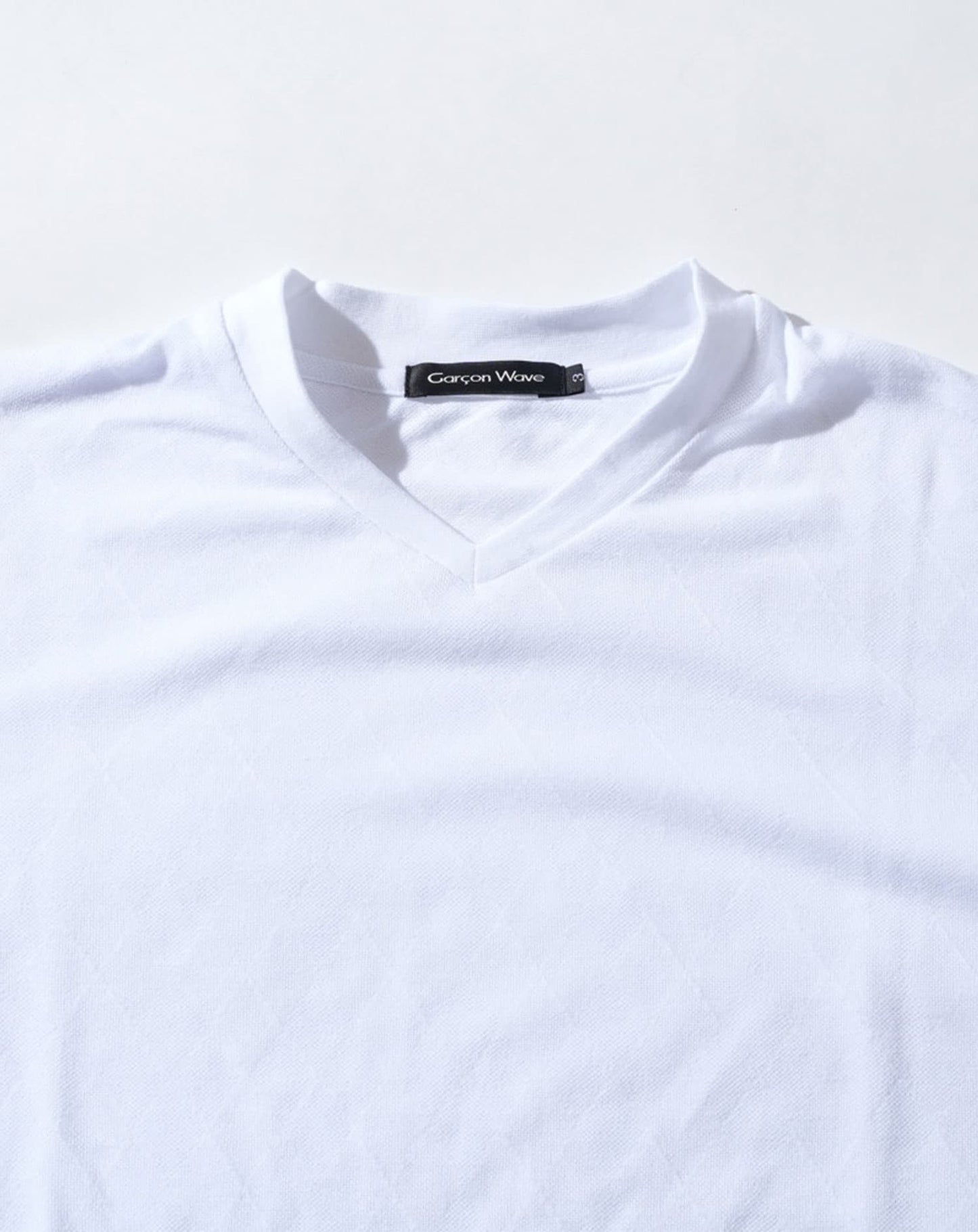 サーモライトうっすらアーガイルVネック長袖Tシャツ