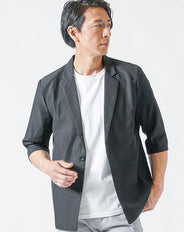 7分袖ストレッチテーラードジャケット