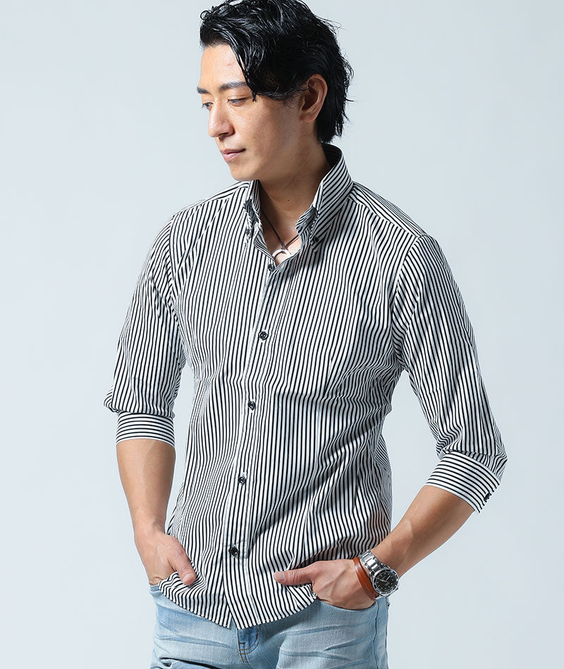 日本製 ドレスシャツ メンズ おしゃれ カジュアル コーデ ブランド 40